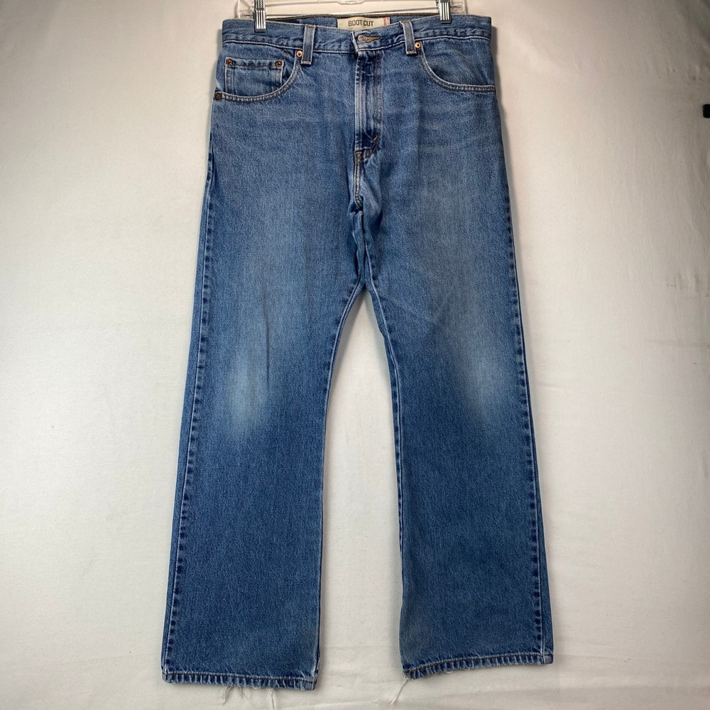 VTG Levi's 517 Bootcut Jeans Mens 33x30 Blue Denim Medium Wash Red Tab